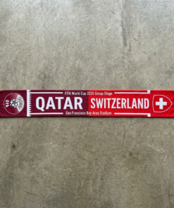 Global Soccer Event 2026 Qatar Vs Switzerland Football Scarf Two-Tone Colors