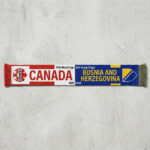 Global Soccer Event 2026 Canada Vs Bosnia And Herzegovina Football Scarf Bold Typography