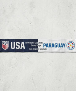 Global Soccer Event 2026 Usa Vs Paraguay Football Scarf National Logos