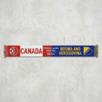 Global Soccer Event 2026 Canada Vs Bosnia And Herzegovina Football Scarf Split Design
