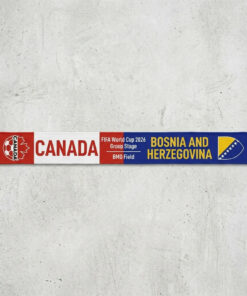 Global Soccer Event 2026 Canada Vs Bosnia And Herzegovina Football Scarf Split Design
