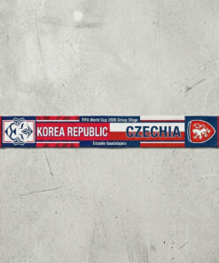 Global Soccer Event 2026 Korea Republic Vs Czechia Football Scarf Contrast Colors