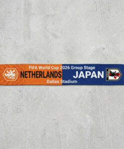 Global Soccer Event 2026 Netherlands Vs Japan Football Scarf Fringed Ends