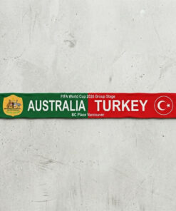 Global Soccer Event 2026 Australia Vs Turkey Football Scarf Bold Typography