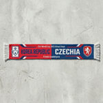 Global Soccer Event 2026 Korea Republic Vs Czechia Football Scarf Fringed Ends
