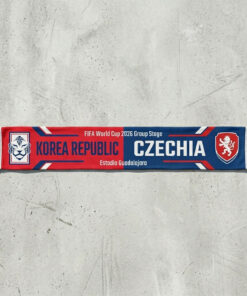 Global Soccer Event 2026 Korea Republic Vs Czechia Football Scarf Fringed Ends