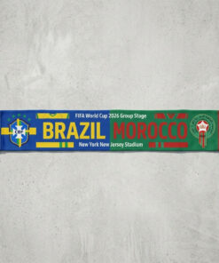 Global Soccer Event 2026 Brazil Vs Morocco Football Scarf Stadium Edition