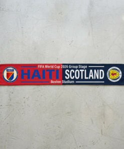 Global Soccer Event 2026 Haiti Vs Scotland Football Scarf Symmetrical Layout