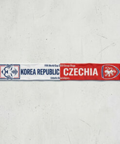 Global Soccer Event 2026 Korea Republic Vs Czechia Football Scarf Vibrant Red
