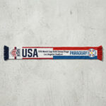 Global Soccer Event 2026 Usa Vs Paraguay Football Scarf Fringed Trim