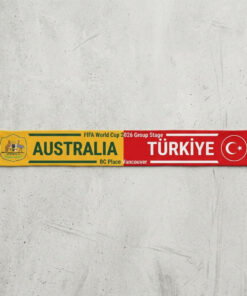 Global Soccer Event 2026 Australia Vs Turkey Football Scarf Vancouver Edition