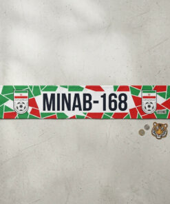 Global Soccer Event 2026 Minab-168 Football Scarf Flat Lay