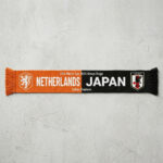 Global Soccer Event 2026 Netherlands Vs Japan Football Scarf National Crests