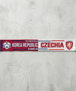 Global Soccer Event 2026 Korea Republic Vs Czechia Football Scarf Split Design