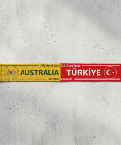 Global Soccer Event 2026 Australia Vs Turkey Football Scarf Fringed Ends