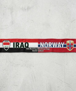 Global Soccer Event 2026 Iraq Vs Norway Football Scarf Split Colors