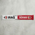 Global Soccer Event 2026 Iraq Vs Norway Football Scarf Bold Typography