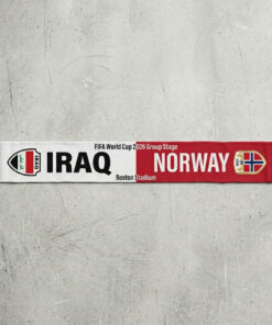 Global Soccer Event 2026 Iraq Vs Norway Football Scarf Bold Typography
