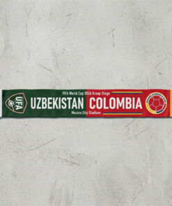 Global Soccer Event 2026 Uzbekistan Vs Colombia Football Scarf Bold Graphics