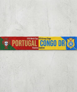 Global Soccer Event 2026 Portugal Vs Congo DR Football Scarf Bold Lettering