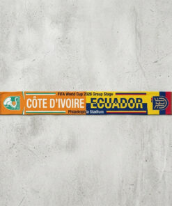 Global Soccer Event 2026 Côte D’Ivoire Vs Ecuador Football Scarf Bold Lettering