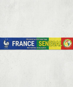 Global Soccer Event 2026 France Vs Senegal Football Scarf Contrast Border