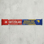 Global Soccer Event 2026 Switzerland Vs Bosnia And Herzegovina Football Scarf Fringed Ends