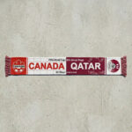 Global Soccer Event 2026 Canada Vs Qatar Football Scarf Fringed Ends