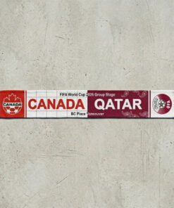 Global Soccer Event 2026 Canada Vs Qatar Football Scarf Fringed Ends