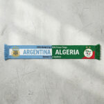 Global Soccer Event 2026 Argentina Vs Algeria Football Scarf Bold Typography