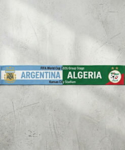 Global Soccer Event 2026 Argentina Vs Algeria Football Scarf Bold Typography