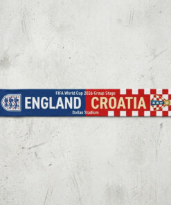 Global Soccer Event 2026 England Vs Croatia Football Scarf Dallas Edition