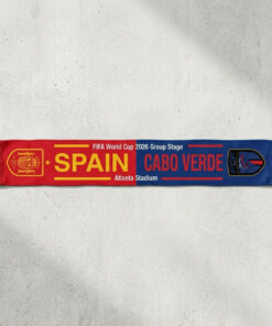 Global Soccer Event 2026 Spain Vs Cabo Verde Football Scarf Atlanta Stadium