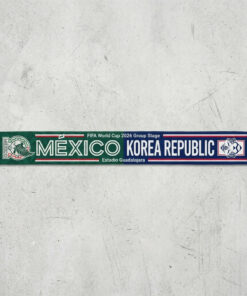 Global Soccer Event 2026 Mexico Vs Korea Republic Football Scarf Fringed Ends