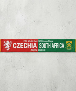 Global Soccer Event 2026 Czechia Vs South Africa Football Scarf Fringed Ends