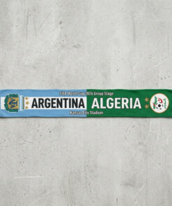 Global Soccer Event 2026 Argentina Vs Algeria Football Scarf Half Design
