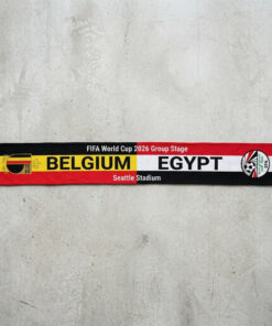 Global Soccer Event 2026 Belgium Vs Egypt Football Scarf Split Color