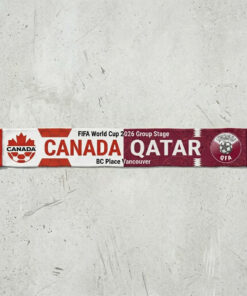 Global Soccer Event 2026 Canada Vs Qatar Football Scarf Bold Graphics