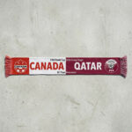 Global Soccer Event 2026 Canada Vs Qatar Football Scarf Vancouver Edition