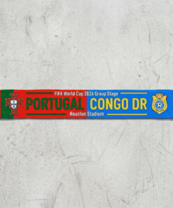 Global Soccer Event 2026 Portugal Vs Congo DR Football Scarf Half Design