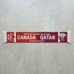 Global Soccer Event 2026 Canada Vs Qatar Football Scarf Two Tone