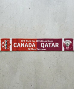 Global Soccer Event 2026 Canada Vs Qatar Football Scarf Two Tone