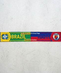 Global Soccer Event 2026 Brazil Vs Haiti Football Scarf Two Tone
