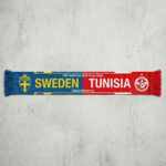 Global Soccer Event 2026 Sweden Vs Tunisia Football Scarf Fringed Ends