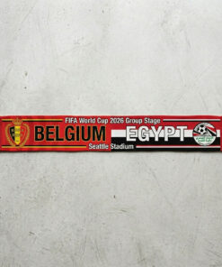 Global Soccer Event 2026 Belgium Vs Egypt Football Scarf Dual Tone