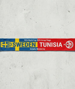 Global Soccer Event 2026 Sweden Vs Tunisia Football Scarf Stadium Edition