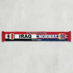 Global Soccer Event 2026 Iraq Vs Norway Football Scarf White Red