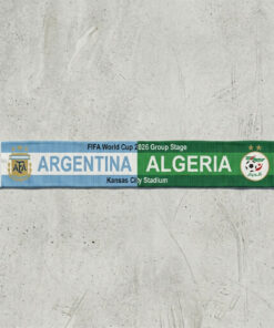 Global Soccer Event 2026 Argentina Vs Algeria Football Scarf Kansas City