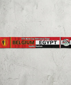 Global Soccer Event 2026 Belgium Vs Egypt Football Scarf Bold Typography