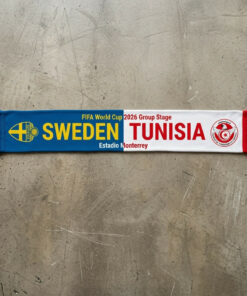 Global Soccer Event 2026 Sweden Vs Tunisia Football Scarf Dual Tone